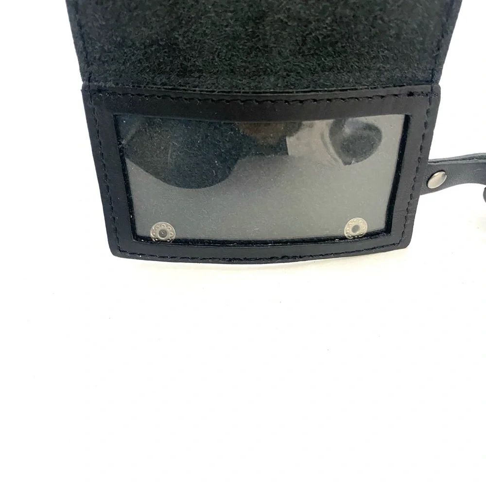 Hartmann Black Leather Travel ID Luggage Tag